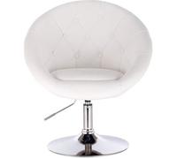 WOLTU Tabouret Bar Réglable en Hauteur, Tabouret de Bar en Similicuir, Blanc