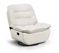 WOLTU Fauteuil Relax, Fauteuil Inclinable, Pivotant à 360°, Repose-Pieds Pliable, Tissu,Beige