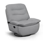WOLTU Fauteuil Relax, Fauteuil Inclinable, Pivotant à 360°, Repose-Pieds Pliable, Tissu,Gris foncé