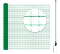 WOLTU Filet de Protection Jardin Clôture pour Poules 25x1 2m avec Cordes Piquets de Terre Attaches-Câbles Vert