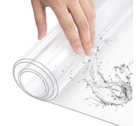 WOLTU Film de table rectangulaire 2 mm, PVC transparent, imperméable, nappe de Noël, protection haute brillance Transparent