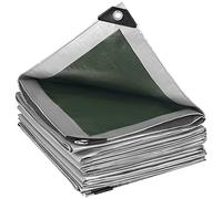 WOLTU GZ1210grg06 Bâche de Protection PE Bâche Piscine 4x5m 180g/m²,Couverture étanche bâche imperméable et indéchirable, Gris/Vert