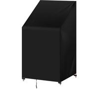 WOLTU Housse pour Mobiliers de Jardin, Tissu Oxford 420D, avec Cordon de Serrage, Hydrofuge, Résistant au UV, 65x65x120/80cm,Noir