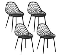 WOLTU Klihome Chaise Salle à Manger Lot de 4, Noir