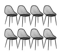 WOLTU Klihome Chaise Salle à Manger Lot de 8, Noir
