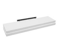 WOLTU Lot de 2 Étagère murale cube en bois MDF, Étagère pour livres-CD-DVD,Étagère à fixation invisible,100x22.9x3.8cm,Blanc