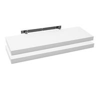 WOLTU Lot de 2 Étagère Murale, pour Salon, Cuisine, Chambre, Salle de Bain 90x22.9x3.8cm, Blanc,RG9370ws-2
