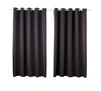 WOLTU Lot de 2 Rideaux Occultant avec Œillets, 135x175cm, Anthracite