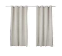 WOLTU Lot de 2 Rideaux Occultant avec Œillets, 135x175cm, Crème