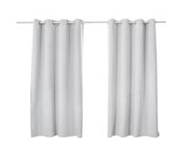 WOLTU Lot de 2 Rideaux Occultant avec Œillets, 175x140cm, Gris Blanc | Isolation thermique, Protection lumière, Réduction du bruit, Salon et chambre, Dimensions variées, Pose facile