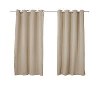 WOLTU Lot de 2 Rideaux Occultant avec Œillets, 175x140cm, Sable | Isolation thermique, Protection lumière, Réduction du bruit, Salon et chambre, Dimensions variées, Pose facile