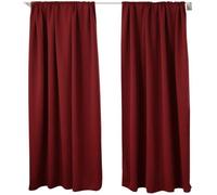 WOLTU Lot de 2 Rideaux occultant, pour fenêtre et Porte Isolant Thermique,135x225cm,Bordeaux, VH5881bd-2