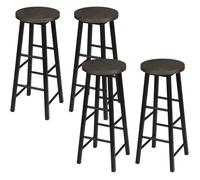 WOLTU Lot de 4 Tabourets de Bar, Tabouret de Bistrot, Chaise Stable et Durable, Surface d'assise en MDF, Noir+Rouille