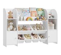 Woltu Meuble de Rangement Jouets Enfant,Bibliothèque Enfant avec 6 Boîtes Amovibles Plastiques et des Compartiments.