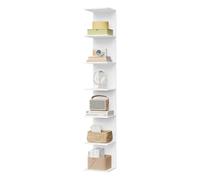 WOLTU Meuble Mural 7 Niveaux ou 2 Bibliothèques 4 Niveaux | Étagère de Rangement Modulable, pour Salon, Chambre, Cuisine, Balcon, en Bois d'Ingénierie, Blanc