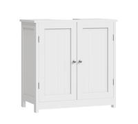 WOLTU Meuble sous Lavabo, Meuble de Rangement pour Salle de Bain en MDF, 60x60x30cm, Blanc