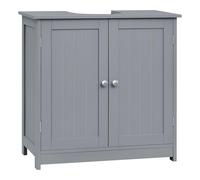WOLTU Meuble sous Lavabo, Meuble de Rangement pour Salle de Bain en MDF, 60x60x30cm, Gris