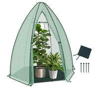 WOLTU Mini Serre de Jardin, Porte Zippée, Vert, 160x160x180cm