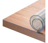 WOLTU Nappe 2mm Imperméable Transparente, Rectangulaire Nappe de Table en PVC, 100x180cm