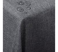 WOLTU Nappe de Table Rectangulaire Aspect Lin, 130 x 160 cm Gris | Protection Décoration de Table, Imperméable