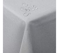 WOLTU Nappe de Table rectangulaire Aspect Lin Protection Décoration de Table Imperméable 130 x 220 cm Gris Clair