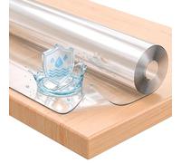 WOLTU Nappe Transparente 2 mm en PVC, Rectangulaire 90x160 cm | Film de Protection de Table, Imperméable, Résistant à la Chaleur, Lavable