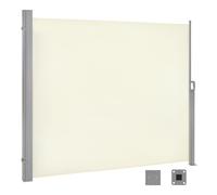 WOLTU Paravent Extérieur, Store Latéral Rétractable, 160x350 cm, Brise Vue, Protection Solaire & Protection Contre Le Vent, pour Jardin, Balcon, Terrasse, Patio, Crème