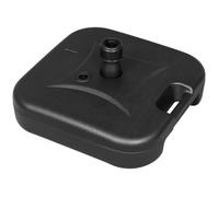 WOLTU Pied de Parasol 19L, à Remplir d'eau ou de Sable, Base pour Parasol avec 2 Douilles d'Insertion 32-38 mm, Forme Carrée, Noir