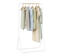 WOLTU Portant à Vêtement, Penderie Vêtement, Porte Vêtements, Portant Blanc, 80 x 45 x 145 cm, en Métal, Gain de Place, pour Chambre