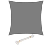 WOLTU Protection UV, auvent solaire rectangulaire, voile d'ombrage, protection solaire HDPE pour patio, jardin, camping, extérieur, couverture de piscine grey
