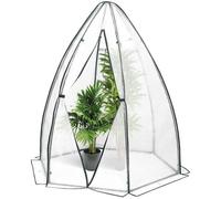 WOLTU Serre d'Hivernage PE, Demi-Translucide, Blanc, 160x160x180cm | Serre de Jardin; Imperméable; Pluie/Neige; Pour Plantes; Extérieur; Jardin