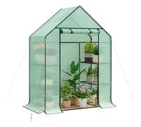 WOLTU Serre de Jardin PE, avec Porte, Vert, 143x73x195cm | Pour Légumes; Jardin; Extérieur; Protection; Intérieur