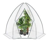 WOLTU Serre d'Hivernage PE, Porte Zippée Tipi, Blanc, 200x200x240cm | Serre de Jardin; Cadre en Acier; Hivernage; Pour Plantes; Jardin; Extérieur