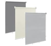 WOLTU Store Enroulable Extérieur avec la Chaîne, Gris, 100x240 cm | Résistant aux Intempéries avec Protection UV et Isolation Thermique, pour Balcon, Terrasse ou Fenêtre
