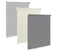 WOLTU Store Enroulable Extérieur avec la Chaîne, Gris Foncé, 140x140 cm | Résistant aux Intempéries avec Protection UV et Isolation Thermique, pour Balcon, Terrasse ou Fenêtre