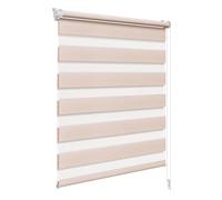 WOLTU Store Enrouleur Jour Nuit sans Perçage, 100x150 cm, Nature | Double Tissu Tamisant, Contrôler la Lumière et Préserver L’intimité, pour Fenêtre et Porte, Largeur du Tissu 97 cm