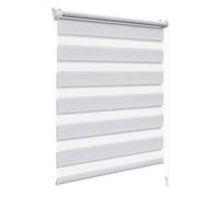 WOLTU Double Store Enrouleur,Installation rapide et directement sans perçage, Réglage de rideau latéral,translucide, 90x150cm,Gris