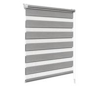WOLTU Store Enrouleur Jour Nuit sans Perçage, 90x150 cm, Holzlook Grau | Double Tissu Tamisant, Contrôler la Lumière et Préserver L’intimité, pour Fenêtre et Porte, Largeur du Tissu 87 cm