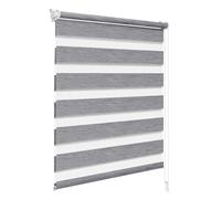 WOLTU Store Enrouleur Jour Nuit sans Perçage, Montage avec Clips, Rideau Translucide et Occultant en Double Tissu, Protection Vie Privée, pour Fenêtre ou Porte, 85l x 150L cm, Gris marbré