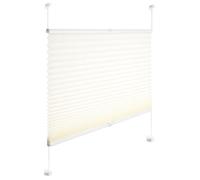 WOLTU Store Plissé Opaque sans Perçage, 45x130 cm, Crème (Plis) | Montage avec Clips, Protection Solaire, Protection de l'Intimité, Facile à Installer, Pour Fenêtres ou Porte-Fenêtre