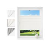 WOLTU Store plissé opaque, Installation rapide et directement sans perçage, Store pour Fenêtre en 100% polyester, 45x130cm, Crème