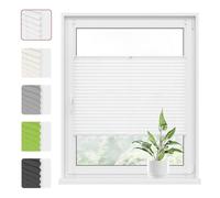 WOLTU Store Plissé Opaque sans Perçage, 75x220 cm, Blanc (Matt) | Montage avec Clips, Protection Solaire, Protection de l'Intimité, Facile à Installer, Pour Fenêtres ou Porte-Fenêtre