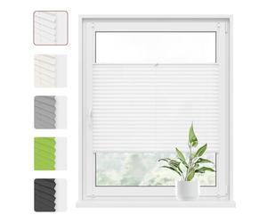 WOLTU Store Plissé Opaque sans Perçage, 85x100 cm, Blanc (Matt) | Montage avec Clips, Protection Solaire, Protection de l'Intimité, Facile à Installer, Pour Fenêtres ou Porte-Fenêtre