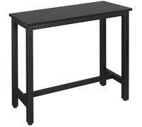 WOLTU Table de Bar Étroite et Haute 120x40x100cm, Table à Manger avec Structure en Métal, Robuste, Noir