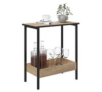 WOLTU Table Basse Rectangulaire, Petite Table d'Appoint,2 Étagères