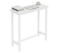 WOLTU Table de Bar industriel avec Cadre en Métal,Table de bistrot,Table à Manger Plateau en aggloméré 100x40x100cm,Blanc