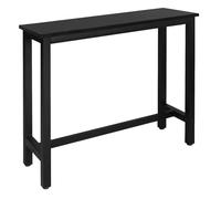 WOLTU Table de Bar Étroite et Haute 120x40x100cm, Table à Manger avec Structure en Métal, Robuste, Noir