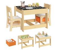 WOLTU 1 Table d'enfant + 2 chaises avec Espace de Rangement pour Enfants d'âge préscolaire