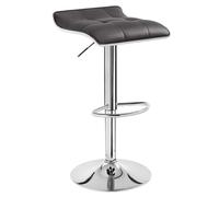 WOLTU Tabouret Bar, Hauteur Réglable, en PU, Gris | Chaise de bar, Siège pivotant à 360°, avec repose-pieds, pour Cuisine, Salle à Manger
