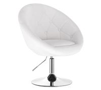 WOLTU Tabouret Bar Réglable en Hauteur, Tabouret de Bar en Similicuir, Blanc